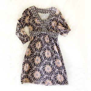 Boden Lavander Jersey Stretch Floral Dress Size 4
